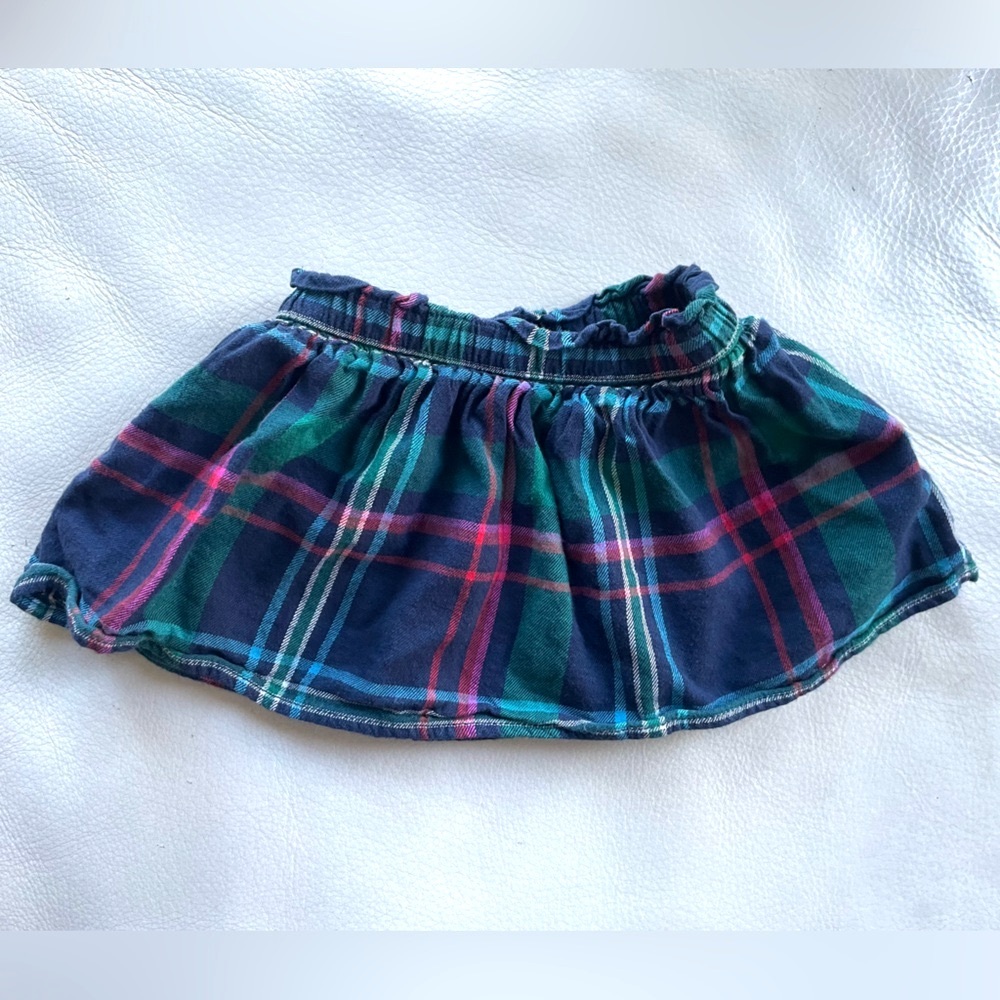 3/$30💥18-24M Gymboree Flannel Flared Plaid Skirt, Paper Bag Waist, Rayon Cotton